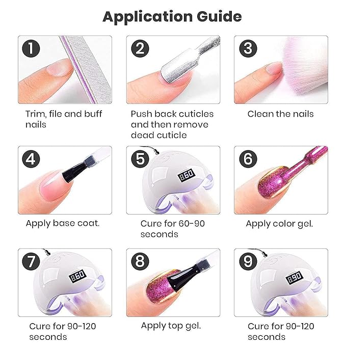 RARJSM Chameleon Gel Nail Polish Purple to Green Multichrome Color Changing Holographic Glitter Chrome Gel Polish Curing Requires Sparkle Shimmer Nail Gel Varnish Soak Off DIY at Home Salon 15ml