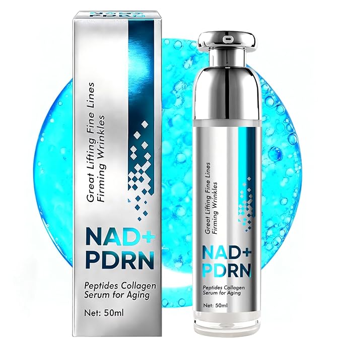 NADH+ PDRN Serum, Collagen Peptides Facial Serum for Reduce Wrinkles & Fine Lines, Anti-Aging & Improve Dullness