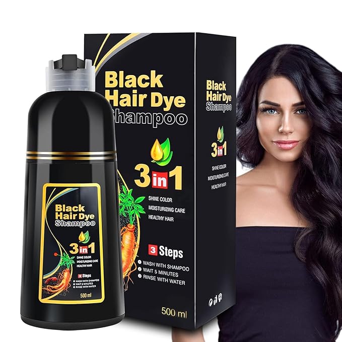 Hair Dye Color Shampoo (7 Colors Available to Choose) 500mL each (WINE RED, 500mL)