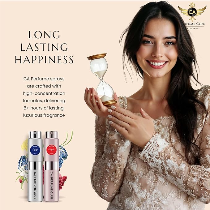 CA Perfume Duo Impression of Baby Powder For Women And Men Perfume Layering Set Long Lasting Travel Size EDP + Body Oil Roll-On Bottle 0.27 Fl Oz+0.33 Fl Oz