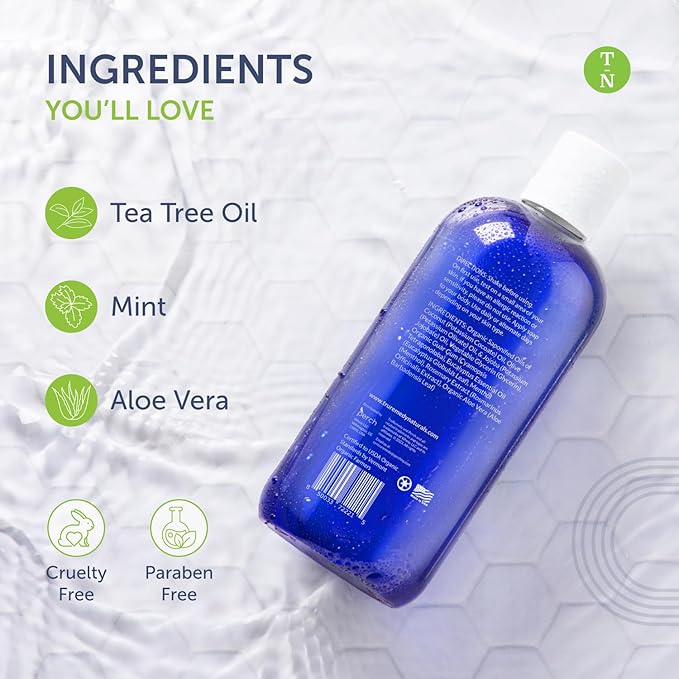 Truremedy Naturals Body Wash 2-pack (12 oz Each) Natural Antifungal Shower Gels - Tea Tree & Peppermint and Eucalyptus & Rosemary