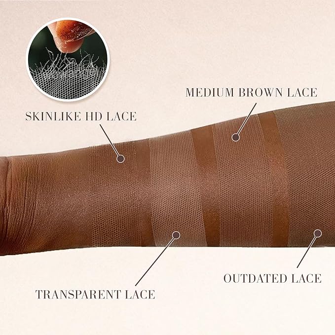 Highlight Ombre 13x4 Full Frontal Skinlike HD Lace Wig 0.10mm Ultra-thin Invisible Body Wave Lace Front Wigs Human Hair Pre plucked 200% Density 1B/30 Balayage Wigs for Women 26 inch
