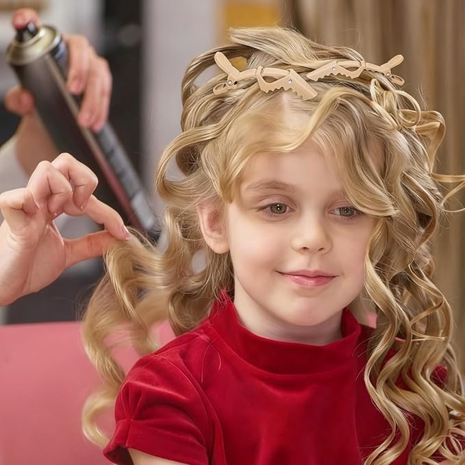 24 Pack Alligator Hair Clips for Styling, Sectioning Crocodile hair Clips Professional Barber Accessories for Salon of Thick Curly Volume Hair (Beige)