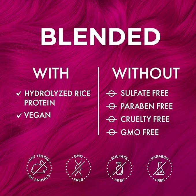 MOEHAIR Semi-Permanent Hair Color | Dark Blue Hair Dye 8 Oz | No Ammonia, Sulfate or Paraben | Vegan & Cruelty-Free | Voodoo Serenity Blue Hair Color (Magenta)