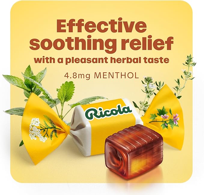 Ricola Original Herb Cough Drops with Menthol - Cough and Sore Throat Relief - 115 Count - Herbal Throat Lozenges