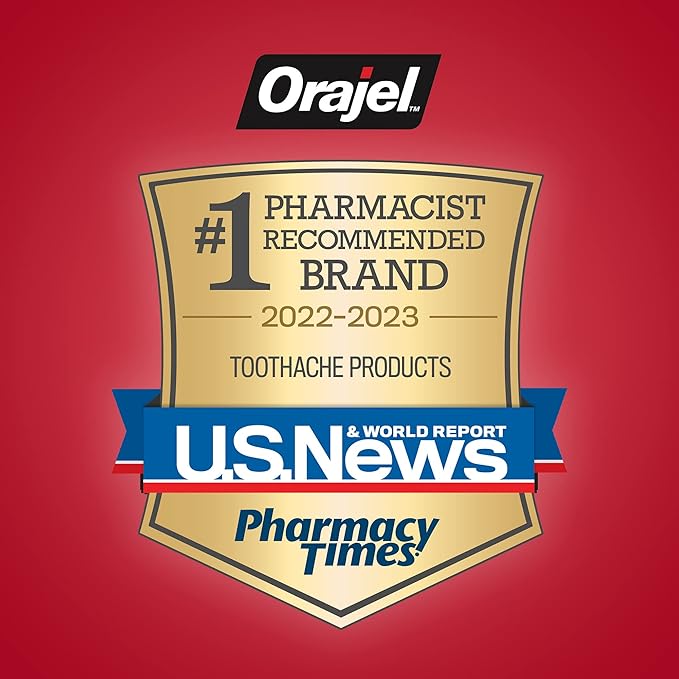 Orajel 3X for Toothache & Gum Pain: Maximum Gel Tube 0.42oz - from #1 Oral Pain Relief Brand for Instant Pain Relief (Pack of 2)