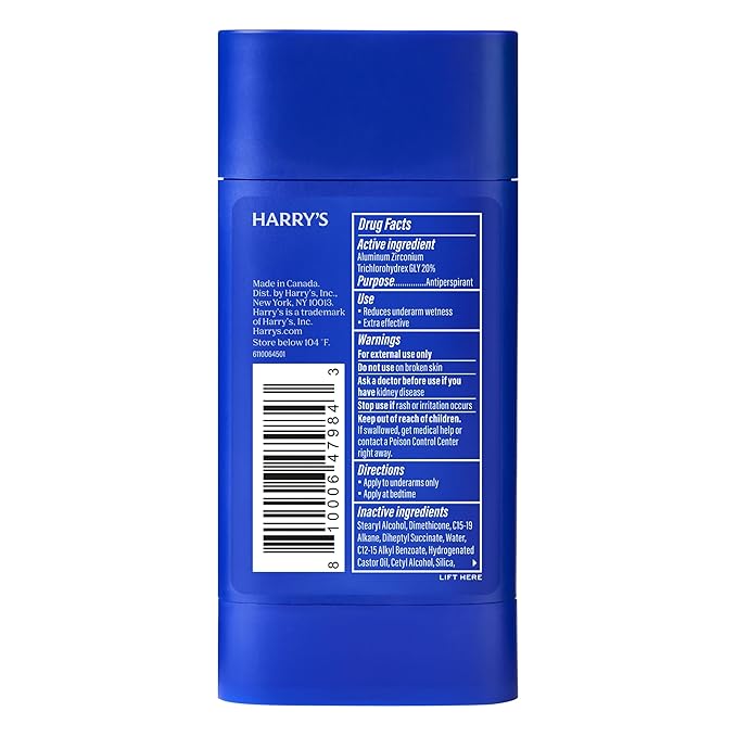 Harry's Extra-Strength Antiperspirant Deodorant, Sweat & Odor Control Antiperspirant for Men, Wildlands, 2.5 oz Pack of 3