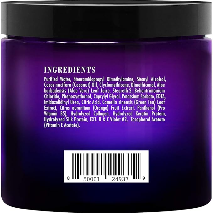 Botanic Hearth Purple Hair Mask | For Blonde, Silver And Gray Hair, Sulfate & Paraben Free | 8 Fl Oz