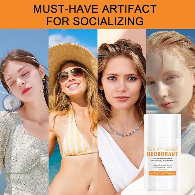Aluminum Free Deodorant Stick for Women,Fruit Scents Women Solid Stick Natural Deodorants,All Day Odor Control Body Deodorant,Smooth Solid Armpit Antiperspirant Sticks (1.4 Oz, cantaloupe)