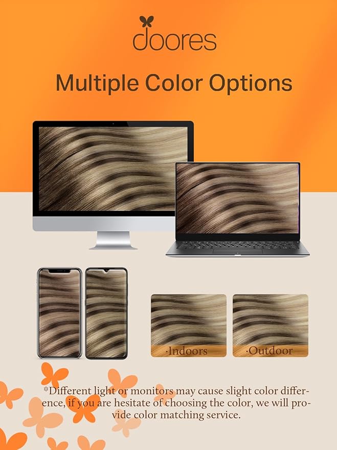DOORES Hair Extensions Tape in Real Human Remy, Ash Brown to Dirty Blonde Balayage Platinum Blonde 20 Inch 50g 20pcs, Tape in Extensions Human Hair Real Remy Natural Straight Seamless