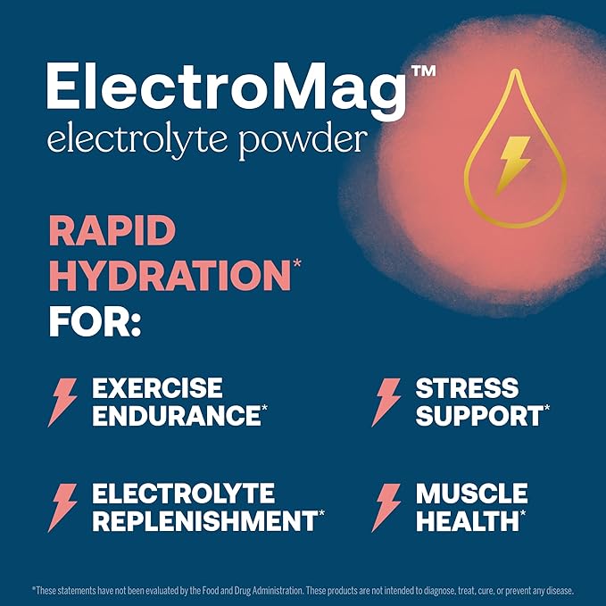 True Grace ElectroMag - 16 Stick Packs - Pink Lemonade - Electrolyte Powder for Rapid Hydration - Sodium, Potassium, Magnesium & Cordyceps - Zero Sugar & Carbs - Non-GMO - 16 Total Servings