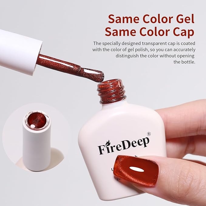 10ml Hema Free Red Cat Eye Gel Nail Polish Blood Red Color Glitter Gel Polish with Magnet Soak Off Manicure Art DIY Salon for Women