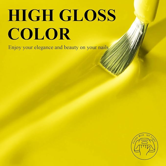 Imtiti Neon Yellow Gel Nail Polish, Canary Yellow Soak Off UV LED Gel Polish, Long Lasting, Nail Art Manicure Salon DIY at Home for Spring and Summer (0.34 Fl Oz-963)