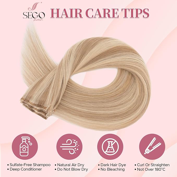 Clip in Hair Extensions Real Human Hair for Women, 22 Inch 47g 6pcs, Golden Brown Mix Bleach Blonde, Straight - Highlight, Add Volume and Length for Daily Wear, Parties, Weddings