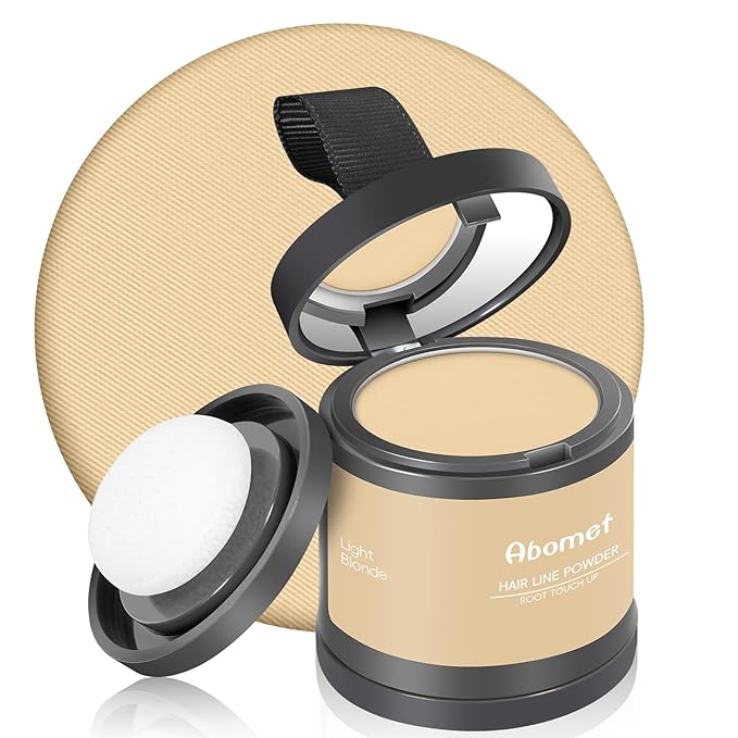 Hairline Powder Instantly Conceals Hair Loss, Root Touch Up Hair Color Powder, Hair Toppers for Women Men, Hair Fibers for Thinning Hair, Root Cover Up lasting 24 hours (Light Blonde, 0.35)