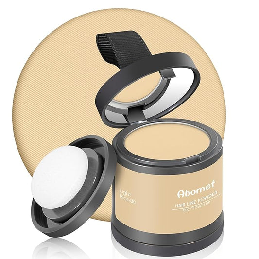 Hairline Powder Instantly Conceals Hair Loss, Root Touch Up Hair Color Powder, Hair Toppers for Women Men, Hair Fibers for Thinning Hair, Root Cover Up lasting 24 hours (Light Blonde, 0.35)