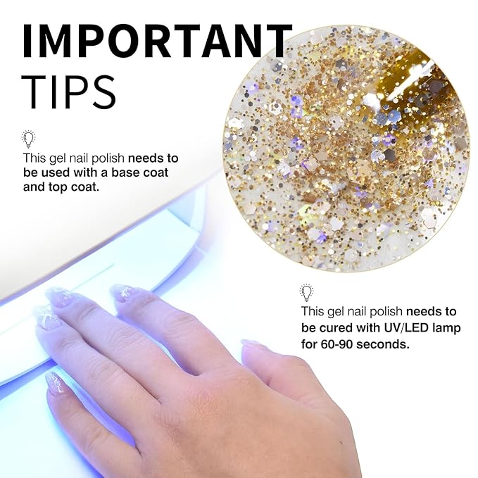 CANNI Glitter Gel Nail Polish 1pcs 9ml Stone Color Sparkle Soak Off UV LED Nail Gel Dawn Crystal Flash Series Nail Art Manicure Salon DIY