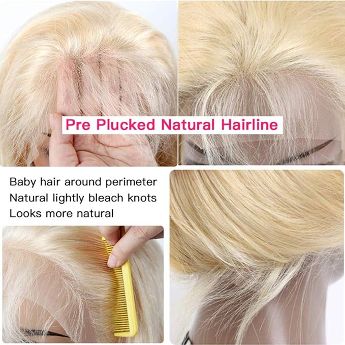 Tuneful 32 inch Long 613 13x6 Lace Front Wig Human Hair 613 HD Lace Frontal Wig Straight Blonde Lace Front Wigs Human Hair Pre Plucked with Baby Hair