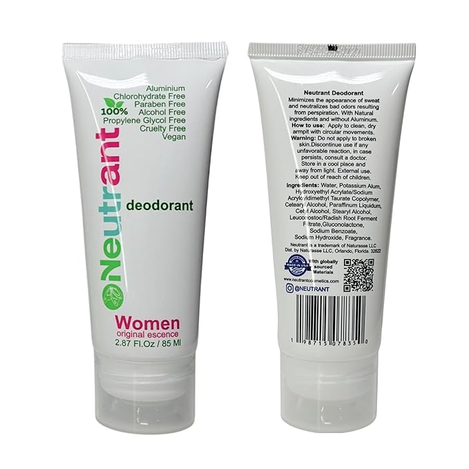 Natural Mineral Alum Deodorant, Chemical-Free, Moisturizing Skin Care Formula for Women