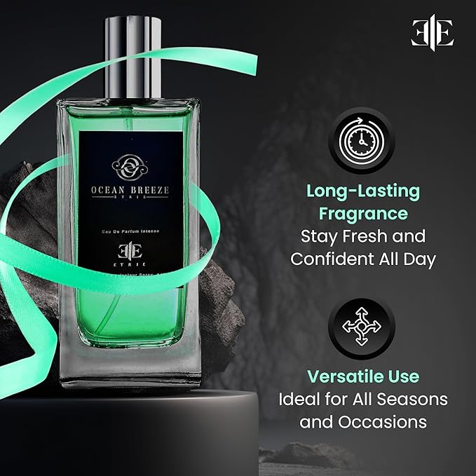 Ocean Breeze Cologne for Men - Fresh Citrusy, Pine-Like Aroma, Deep Earthy Undertones of Cedar, Sandalwood, and White Musk, Long-Lasting Men’s Fragrances – 100 ml