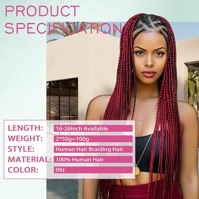 24 Inch Human Braiding Hair 100g Deep Wave Bulk Human Hair for Braiding Brazilian Virgin Human Hair Bundles Wet and Wavy Bundles No Weft Curly Human Hair Extensions for Boho Braids 99j