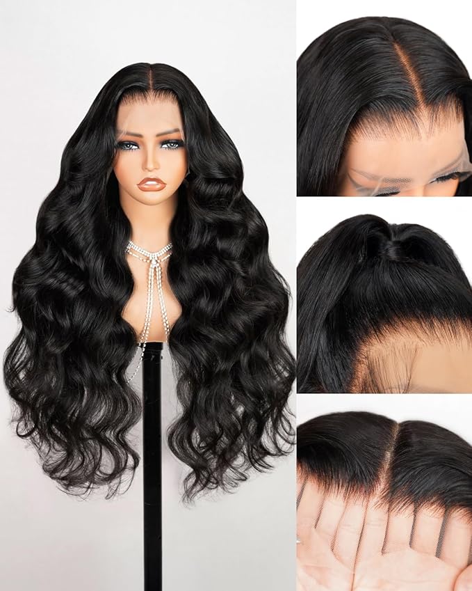 Megalook Body Wave Lace Front Wigs Human Hair 13x4 HD Lace Front Wigs Human Hair for Black Women 12A Lace Front Wig 210 Density Frontal Wigs Human Hair Pre Plucked Pre Bleached 24 Inch