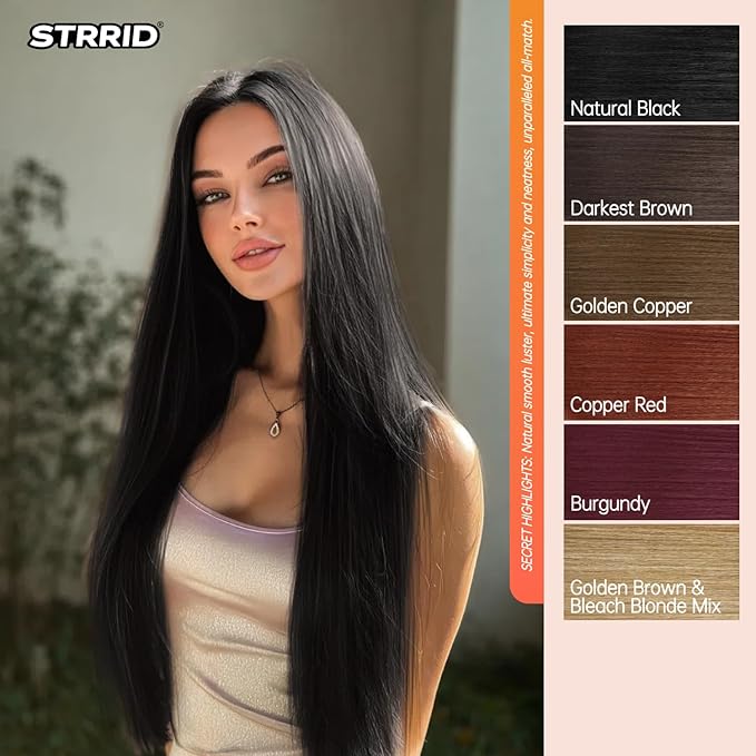 Natural Black Hair Extension Clips 26 Inch Long Invisible Straight Thick Synthetic Clip in Extensions Ins 5PCS Easy Installation Fake Soft Hairpieces for Women Weddings Party Daily Use 8.1 Oz