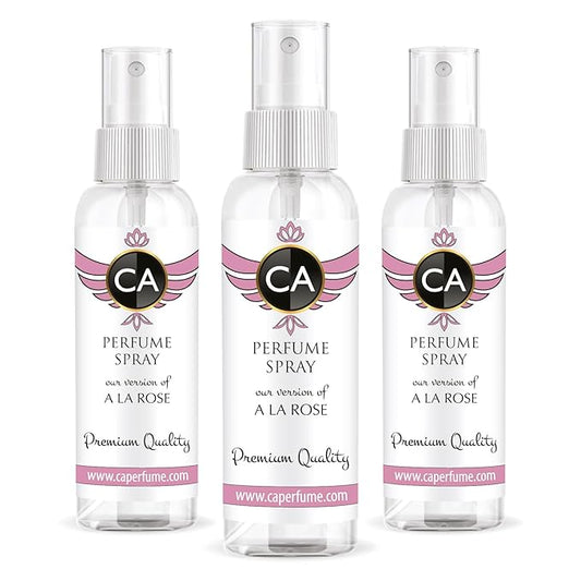 CA Perfume Eco Refill Impression of A La Rose For Women Fragrance Eau de Parfum Spray Refillable Bottle 2 Fl Oz/60ml-X3
