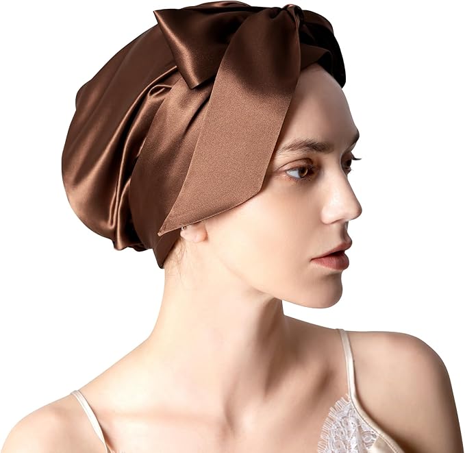 DAISYSILK 100 Pure Mulberry Silk Hair Bonnet for Sleeping Silk Hair Wrap for Women