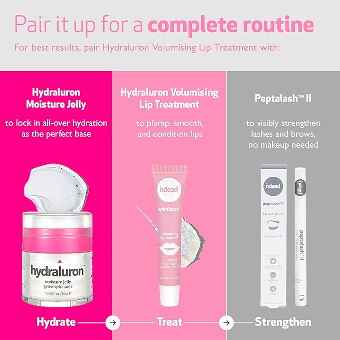 Indeed Laboratories Hydraluron Volumising Lip treatment: Treat, Soothe, Hydrate & Plump Size: 0.31 fl oz/9.3 ml