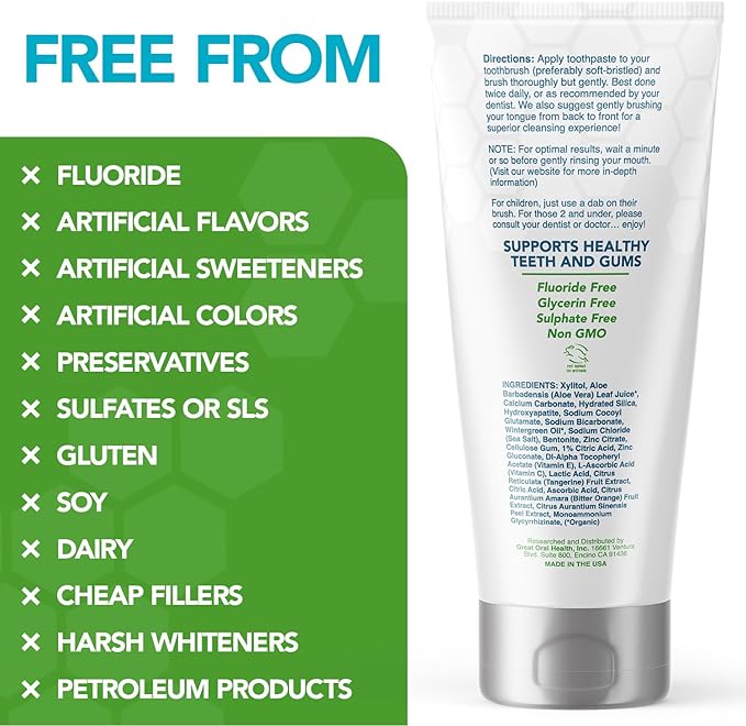 Nano hydroxyapatite Toothpaste Fluoride-Free Dentist Formulated Remineralizing Anti Cavity Enamel Support Sensitive Teeth Toothpaste Flavor Variation 3 Pack: Citrus Blast, Peppermint Wow, Wintermint