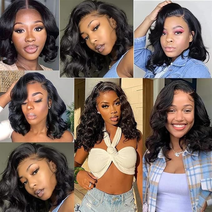 Body Wave Human Hair Bundles Color #1B Body Wave Bundles Natural Black Human Hair Bundle 22 22 22 inch No Tangle