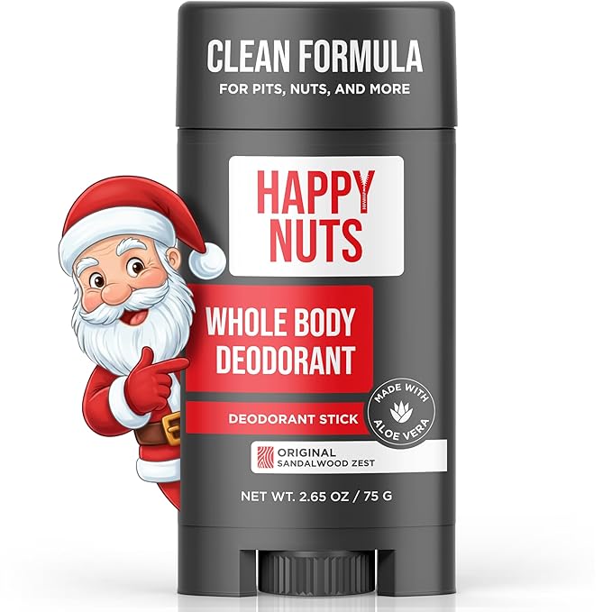 Happy Nuts Whole Body Deodorant for Men - Full Body Odor Control - Ideal for Perfect for Pits, Groin, and More - Powerful & Effective Men's Deodorant (2.65 Ounce (Pack of 1), Original)