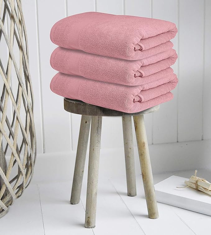 Softolle Luxury Bath Towels Set of 4 (27” x 54”) | Towels for Bathroom | Super Soft | Highly Absorbent Towels for Home, Spa, Gym (Pink)