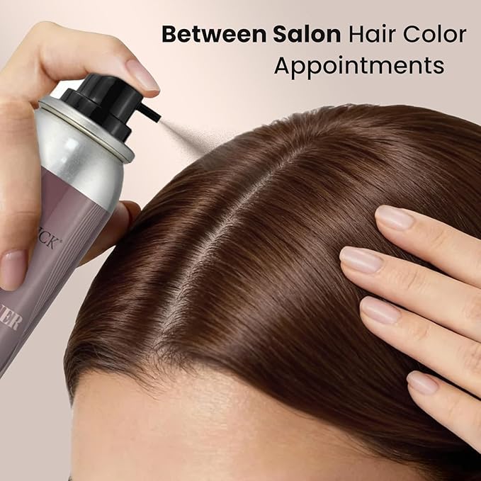 VOLLUCK Root Touch Up Hair Color Spray, Temporary Gray Hair Root Cover Up, Grey Coverage Spray For Women & Men, Ammonia-Free Quick Drying Water-Resistant Formula Light Brown