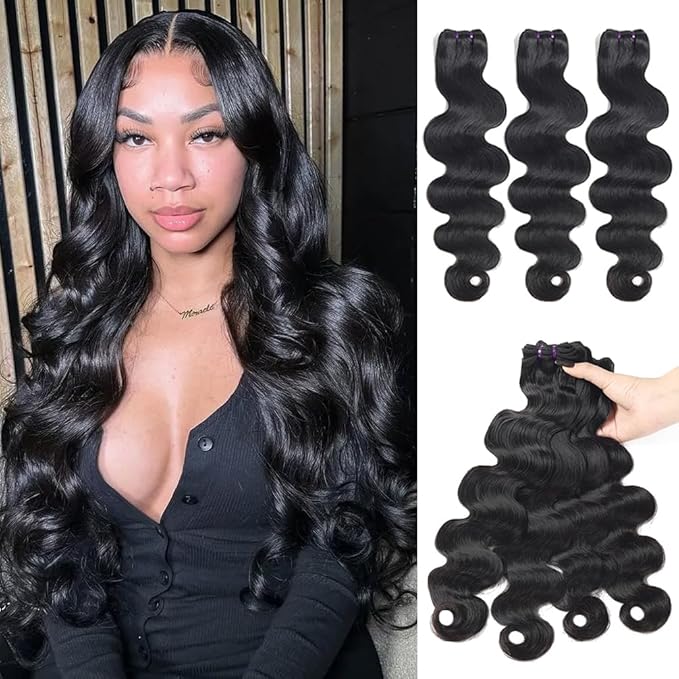 Raw Body Wave Bundles Human Hair 20 22 24 Inch 100% Unprocessed 16A Vietnamese Human Hair Bundles Body Wave Virgin Hair Sew In 3 Bundles Thick Hair Extensions Natural Color