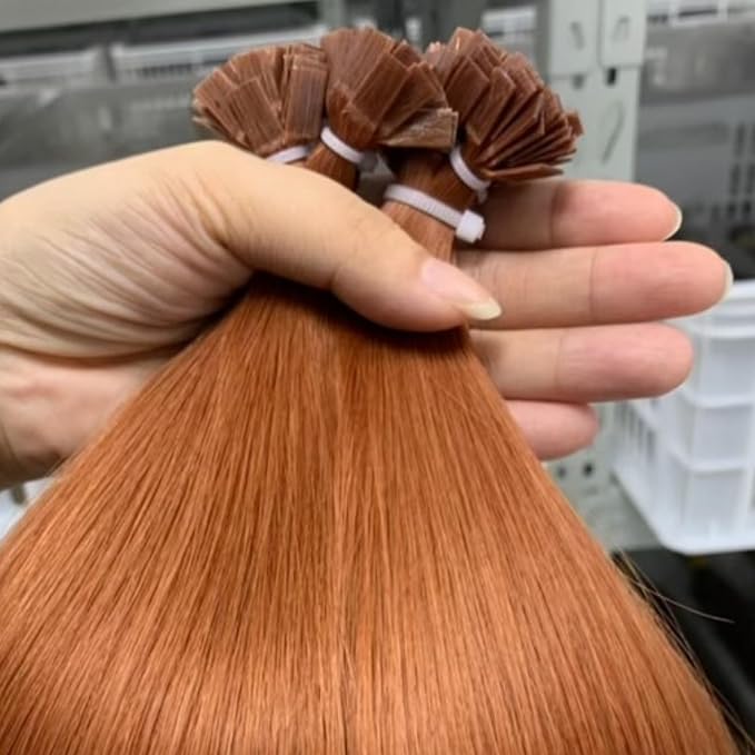 100% Real European Human Hair Keratin Bond Extensions 20" Copper #130