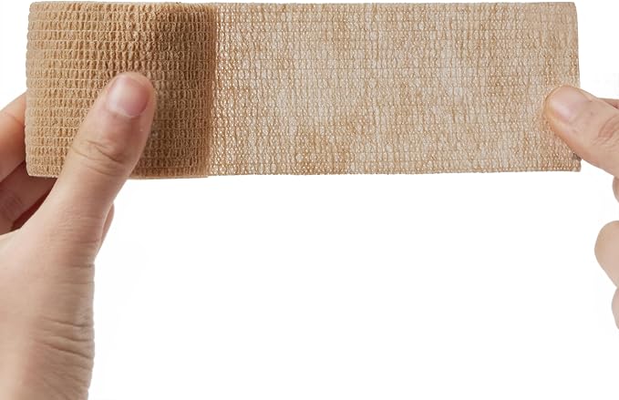 Sensi Wrap Grip Cover Sports Self Bandage Rolls 2-inch x 5-Yards 24pcs (Tan)