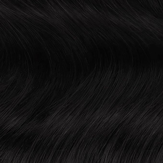 HOTBANANA Seamless Clip in Hair Extensions 20 inch 150g 7pcs Natural Black Clip in Remy Human Hair Extensions Straight Hair Invisible PU Skin Weft