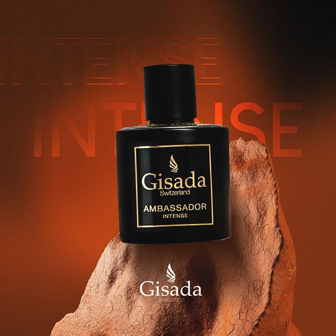 Gisada Ambassador Intense Cologne for Men - Perfume for Men with Strong, Masculine Scent & Classic Fragrance - Lasting Scent with Warm, Citrusy, Spicy, Oriental Notes - Made in Switzerland, 1.7 fl.oz.