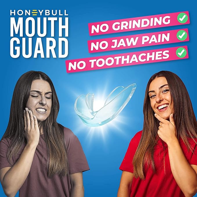 HONEYBULL Anti Grinding Guard Set [12 Pack - Thin] Comes in Smaller Size for Better Comfort | Comfortable Custom Mouth Guard for Nighttime Teeth Grinding