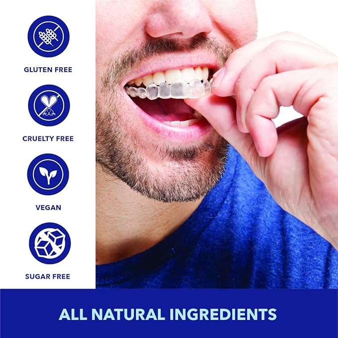 CUSTMBITE All Natural Dental Appliance Cleaner, Made in USA, Dentures, Retainers, & Mouthguards, No Harsh Chemicals