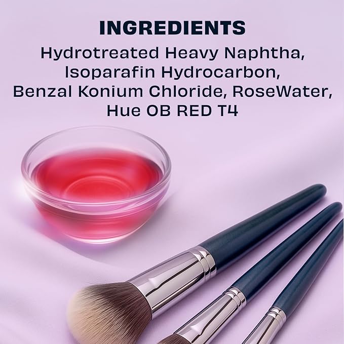 Original Rose Makeup Brush Cleaner - Professional Cleanser for Makeup Brushes - Quick-Drying, Rinse-Free Formula - Removes Stubborn Waterproof Make Up, 16 oz