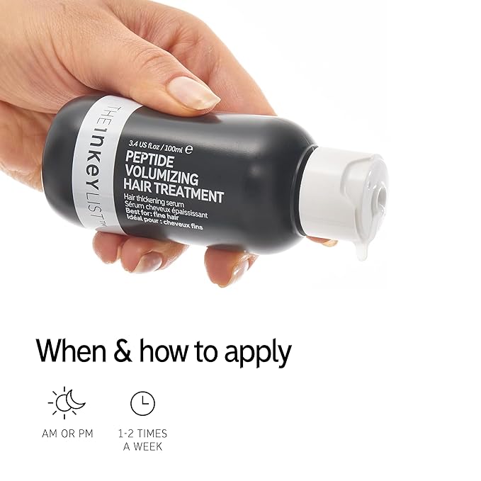 The INKEY List Peptide Volumizing Hair Treatment, 3.38 fl oz - Lightweight ,Serum Helps the Appearance of Thickness and Volume for All Hair Types