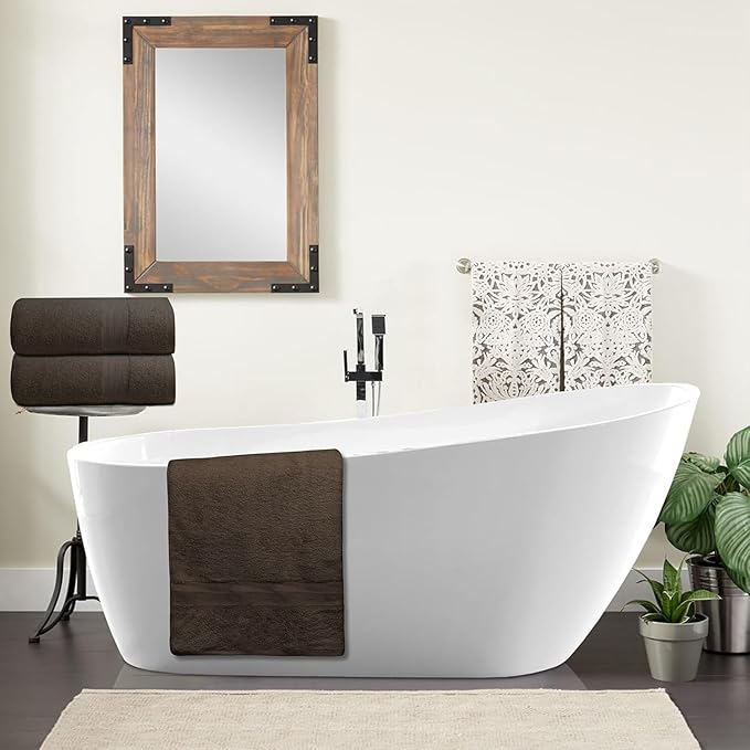 Softolle 100% Cotton Luxury Bath Sheets - Pack of 2 (35" x 70") | Super Soft, Quick-Dry & Highly Absorbent Towels for Bathroom, Home, Spa & Gym (Dark Brown)