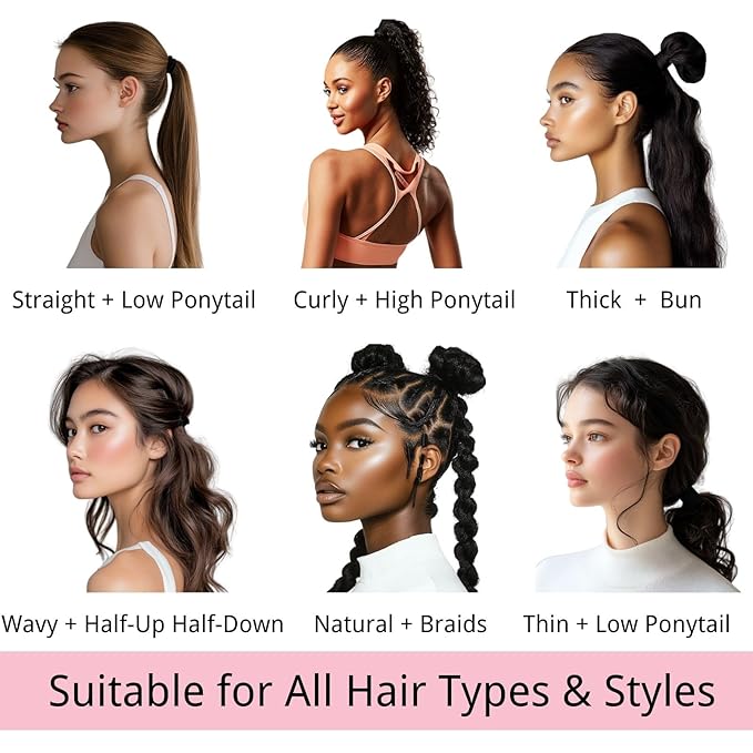 LuSeren 120 Pcs No Damage Thick Hair Ties, Large Soft Seamless Nylon Cloth Hair Elastics for Women - Neutrals 5