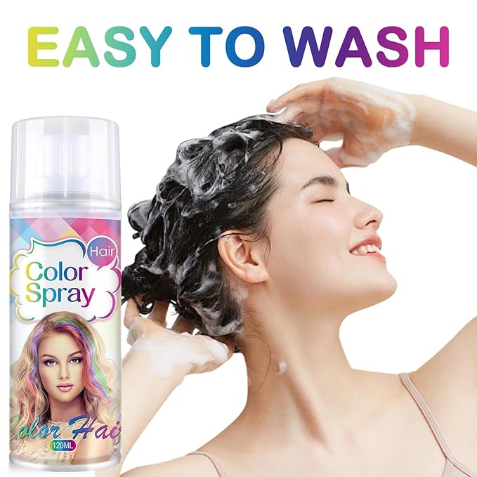 Temporary Hair Color Spray for Women and Girls, Temporary Hair Color Wax, Natural Hair Coloring Strong Style Gel Cream Hair Dye Spray for Halloween, DIY, Cosplay, Party (Pink)