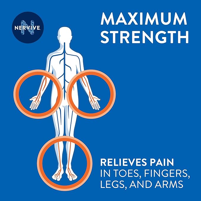 Nervive Pain Relieving Roll On, Lidocaine Roll On, Nervive Pain Relief, Lidocaine Topical, Foot Pain, Leg Pain, Hand Pain, Max Strength Formula, 2.5oz