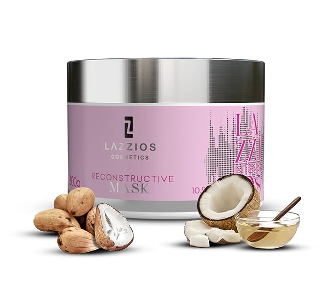 Lazzios Intense Hair Mask – Deep Conditioning & Repairing Hair Mask for Dry Damaged Hair – Hydrating Formula with Caviar, Keratin & Murumuru Butter – Professional Hair Treatment Mask – 300 g