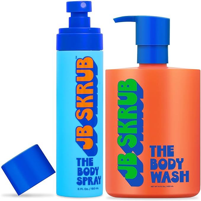 JB SKRUB Body Spray and Body Wash for Teen Boys, Tweens, and Kids with Citrus Scent - Conquer Funk, Banish Smell, and Freshen Up